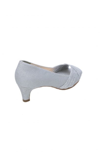 Sapato de Festa Peep Toe Prata - Image 3
