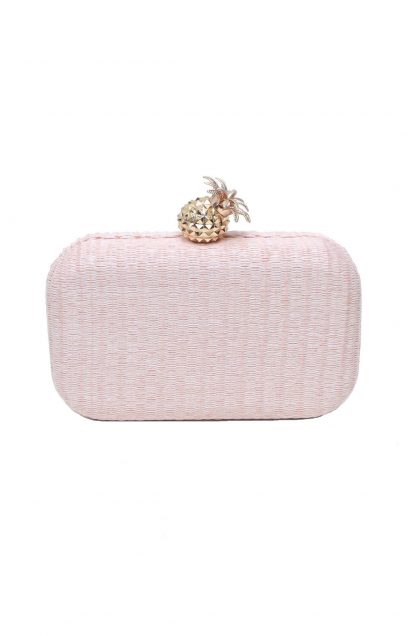 Bolsa de Festa em Palha Rosa