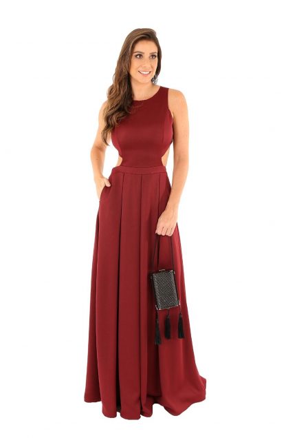 Vestido de Festa Longo Marsala - Imagem 2