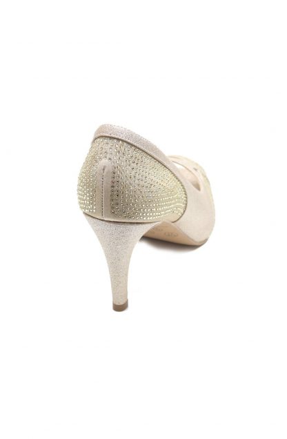 Sapato de Festa Peep Toe Dourado - Image 3