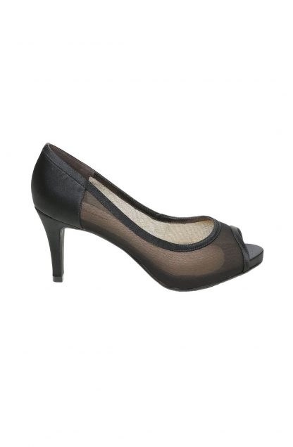 Sapato de Festa Peep Toe Preto - Imagem 2