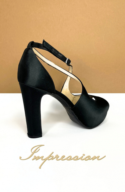 Sapato de Festa Peep Toe Preto - Image 3