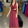 Vestido de Festa Longo Marsala