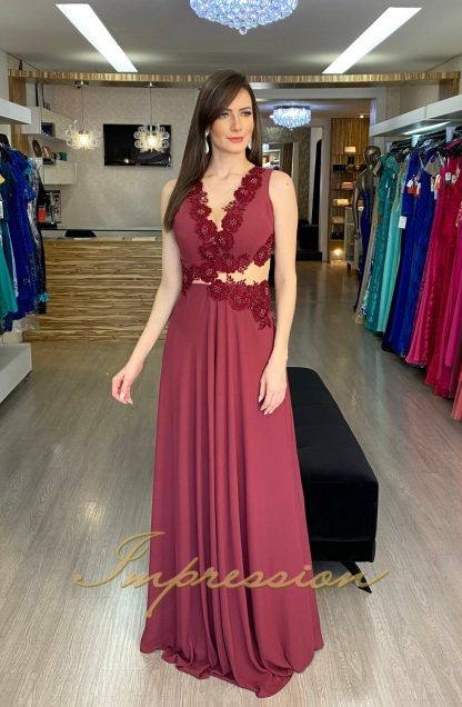 Vestido de Festa Longo Marsala