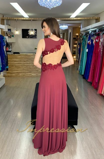 Vestido de Festa Longo Marsala - Image 2