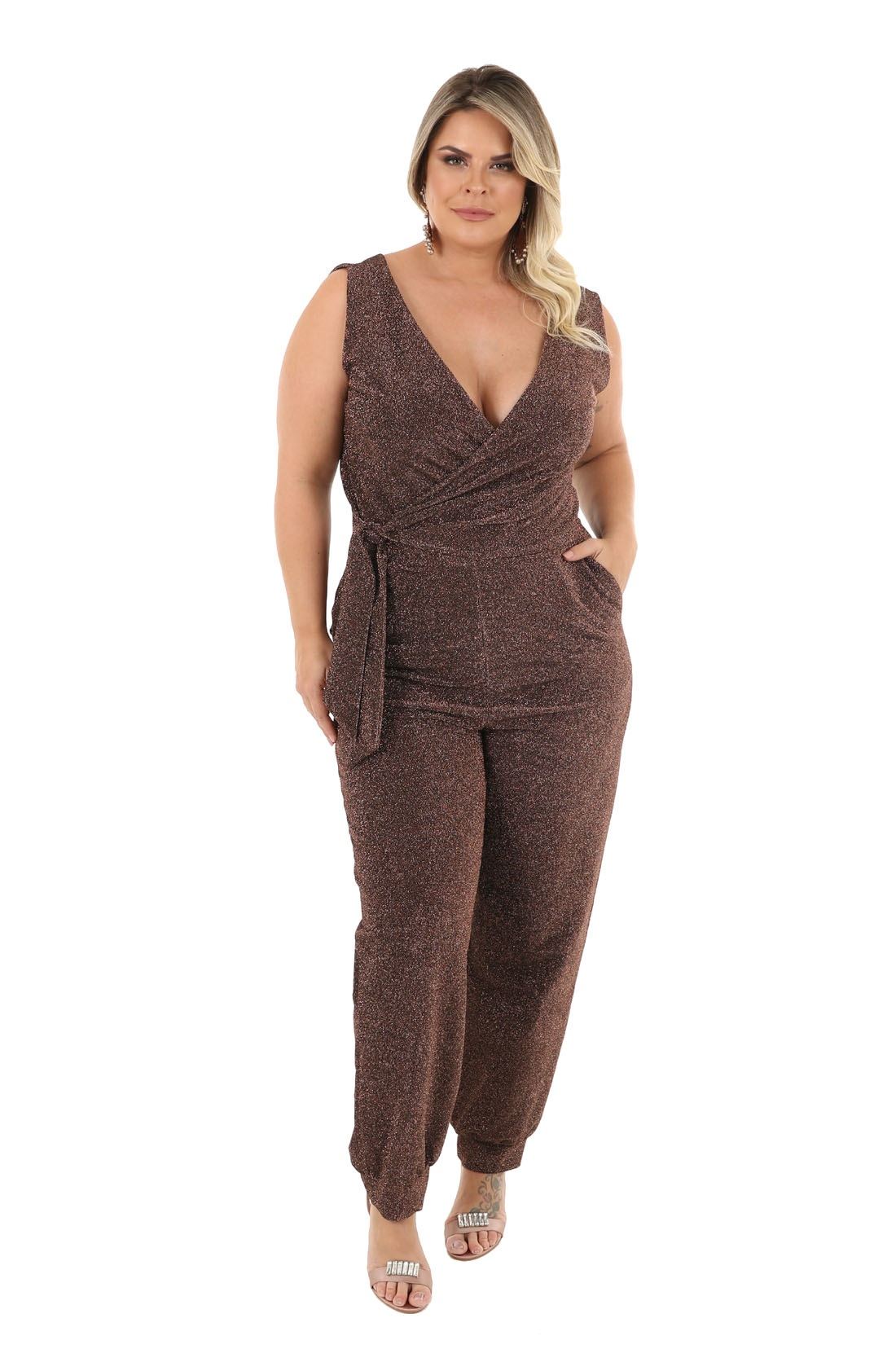 macacao lurex plus size