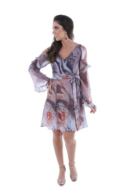 Vestido de Festa Curto Estampado