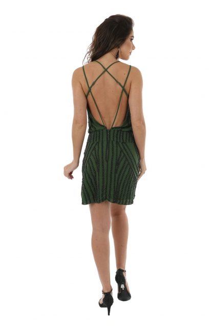 Vestido de Festa Curto Verde - Image 3
