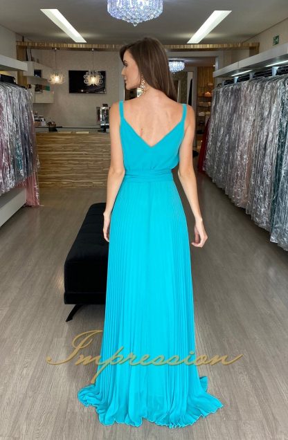 Vestido de Festa Longo Tiffany Plissado - Imagem 3