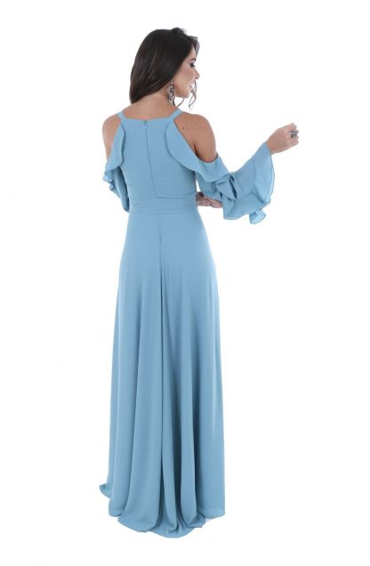 Vestido de Festa Longo Azul - Image 2
