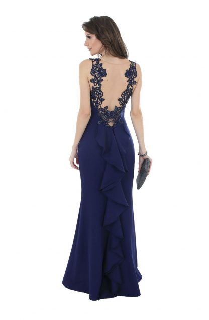 Vestido de Festa Longo Azul Marinho - Imagem 2