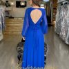 Vestido de Festa Longo Azul Royal Manga - Imagem 4