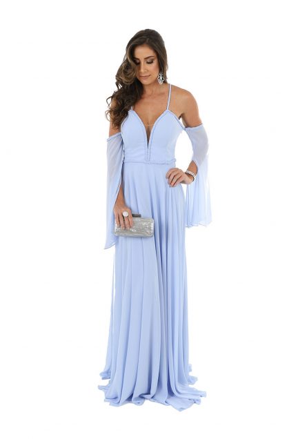Vestido de Festa Longo Azul Serenity