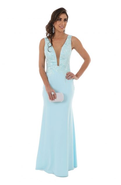 Vestido de Festa Longo Azul Serenity