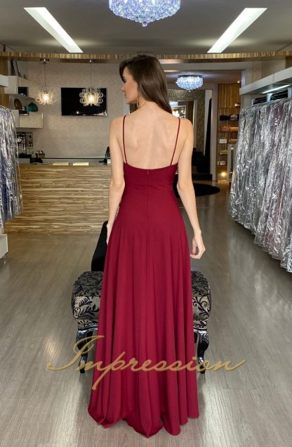 Vestido de Festa Longo Bordado Marsala - Image 3