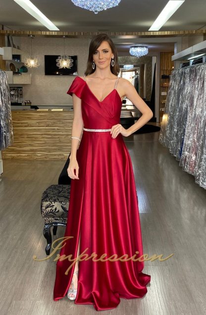 Vestido de Festa Longo Cetim Marsala - Image 2