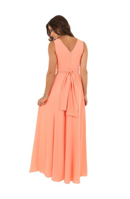 Vestido de Festa Longo Coral - Imagem 2