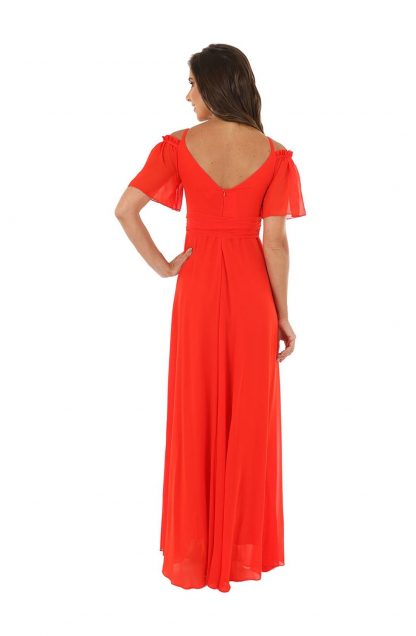 Vestido de Festa Longo Coral - Image 2