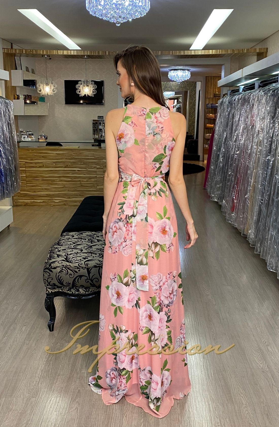 vestidos longo florido