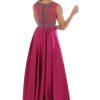 Vestido de Festa Longo Fúcsia Pedraria - Imagem 3