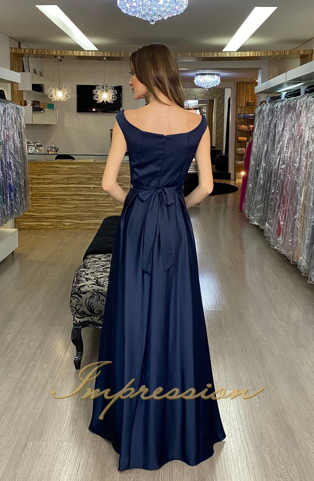 Vestidos longos de cetim para best sale festa