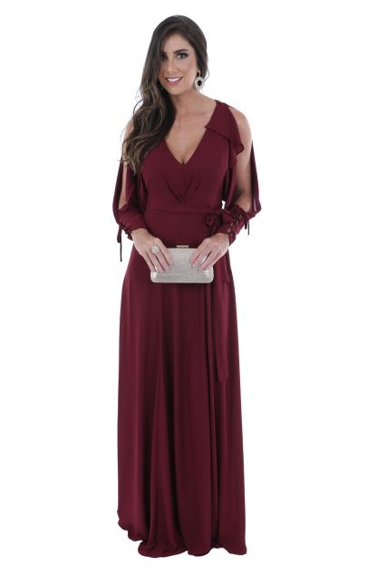 Vestido de Festa Longo Marsala - Imagem 2