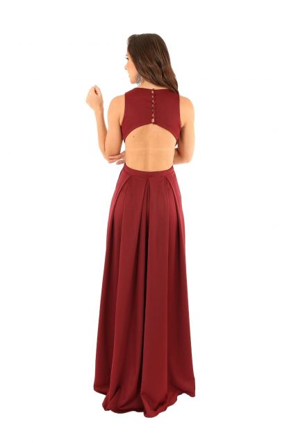 Vestido de Festa Longo Marsala - Imagem 4