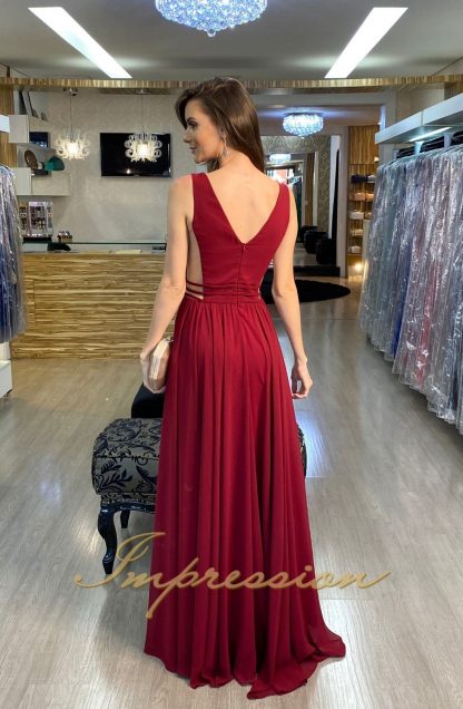 Vestido de Festa Longo Marsala - Image 3