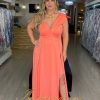 Vestido de Festa Longo Plus Size Coral - Imagem 2