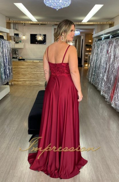Vestido de Festa Longo Plus Size Marsala - Imagem 3