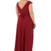 Vestido de Festa Longo Plus Size Marsala Detalhe Bordado - Image 2