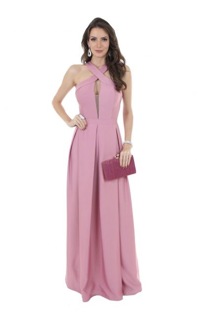 Vestido de Festa Longo Rosa