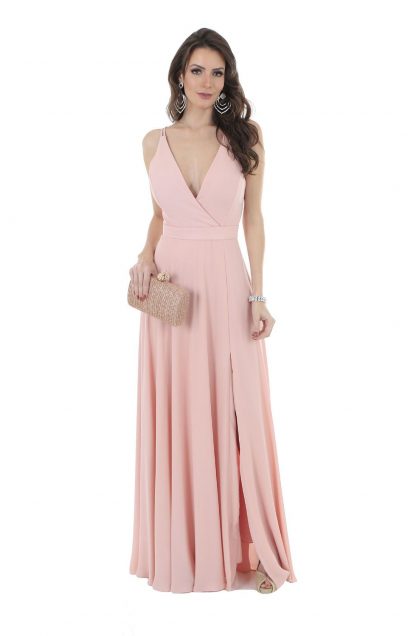 Vestido de Festa Longo Rose