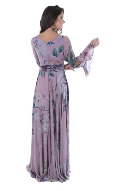 Vestido de Festa Longo Rose Estampado - Image 2