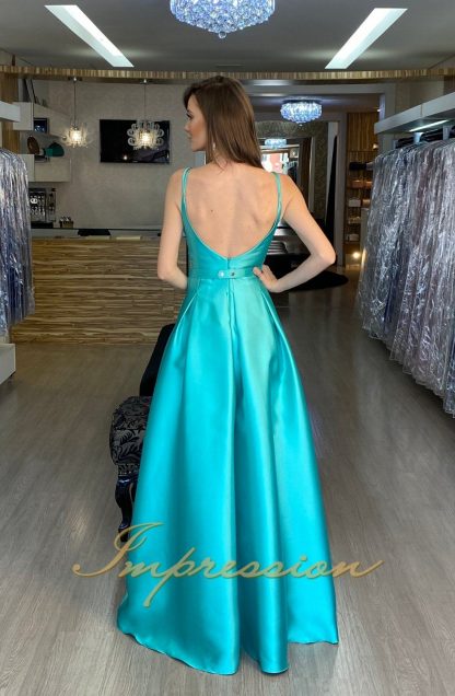 Vestido de Festa Longo Tifany Zibeline - Imagem 4