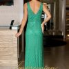 Vestido de Festa Longo Verde Pedraria - Image 2