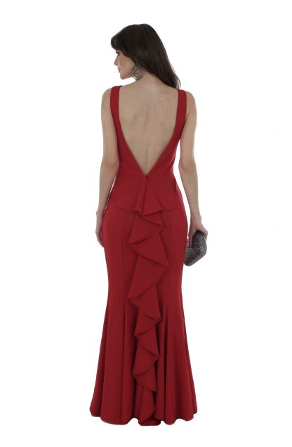Vestido de Festa Longo Vermelho - Image 2