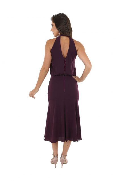 Vestido de Festa Midi Berinjela - Image 2