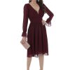 Vestido de Festa Midi Marsala