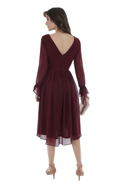Vestido de Festa Midi Marsala - Image 2
