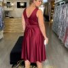 Vestido de Festa Midi Plus Size Marsala - Imagem 3