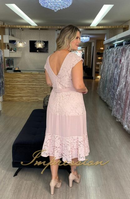 Vestido de Festa Midi Plus Size Rose - Image 3