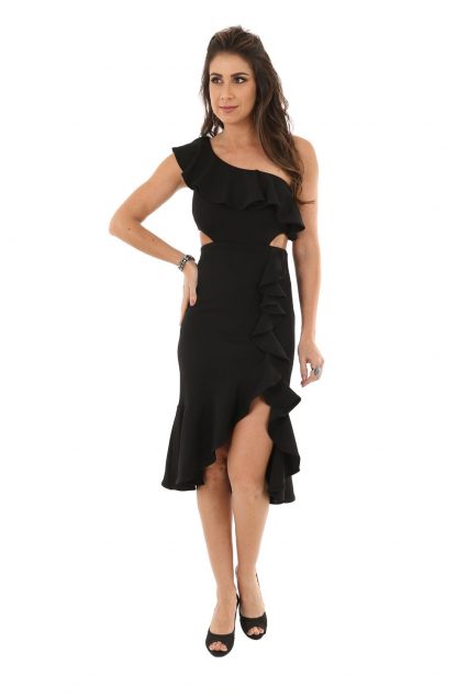 Vestido de Festa Midi Preto