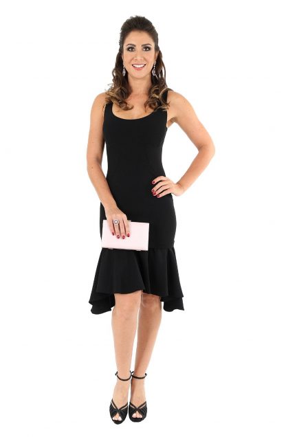 Vestido de Festa Midi Preto