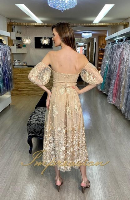Vestido de Festa Midi Tule Bordado - Imagem 3