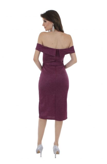 Vestido de Festa Midi Uva Lurex - Image 2
