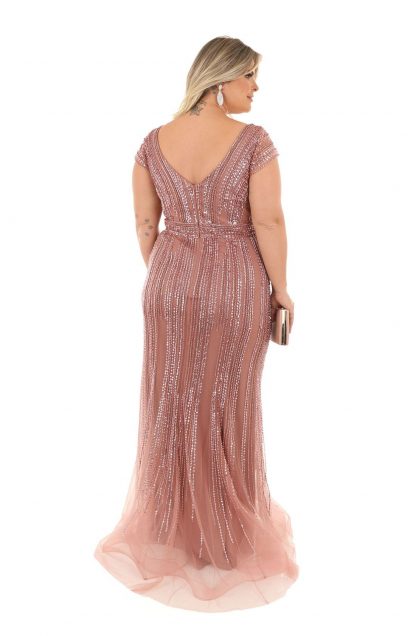 Vestido de Festa Plus Size Rose Pedraria - Imagem 2
