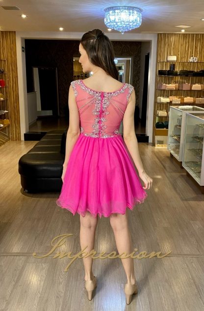 Vestido de Festa Curto Pink Pedraria - Image 2