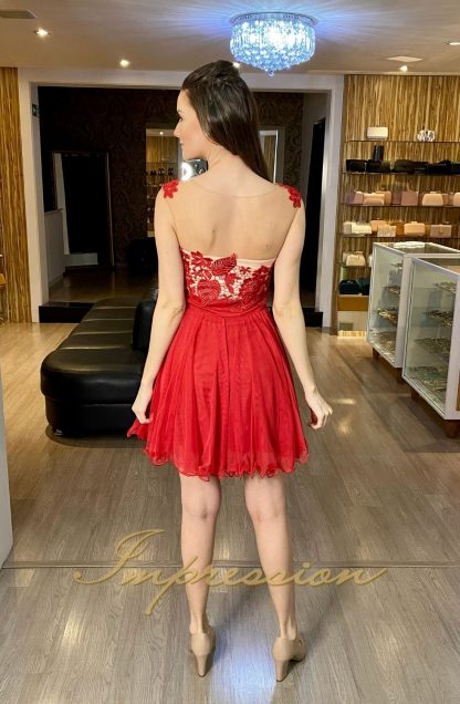 Vestido de Festa Curto Vermelho - Image 2