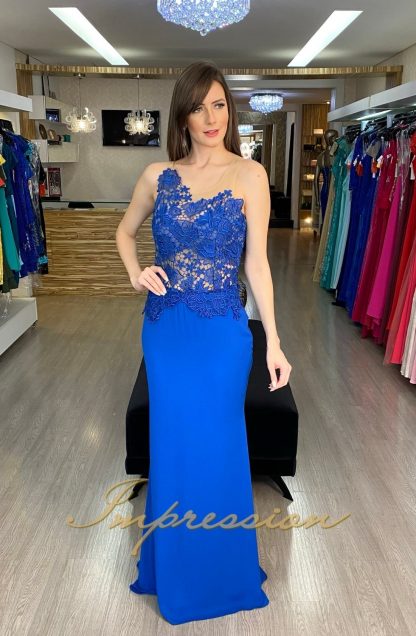 Vestido de Festa Longo Azul Royal